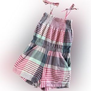 Tea Collection || Red White & Blue Patchwork Romper